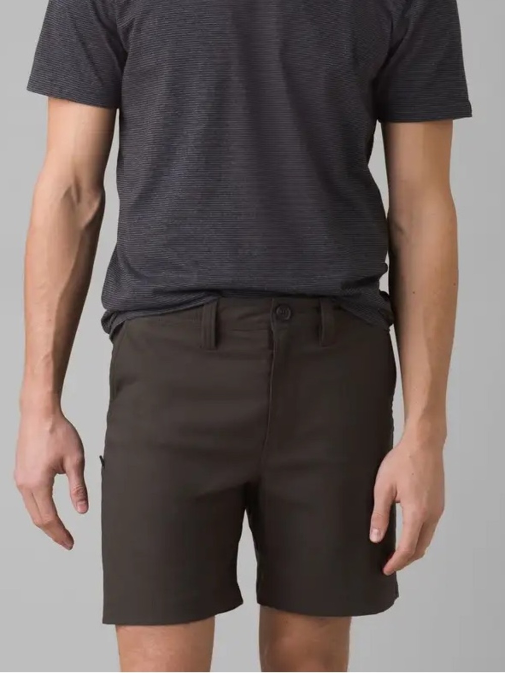 prAna Alameda Shorts Mens 40W 7” Inseam Dark Iron ReZion Hiking Trail Cargo